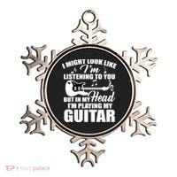 I'm Not Listing I'm Playing My Guitar Ornament thumb 0