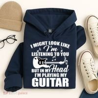 I'm Not Listing I'm Playing My Guitar Hoodie thumb 4