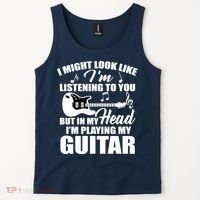 I'm Not Listing I'm Playing My Guitar Tank Top thumb 2