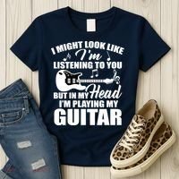 I'm Not Listing I'm Playing My Guitar Women's T-Shirt thumb 3