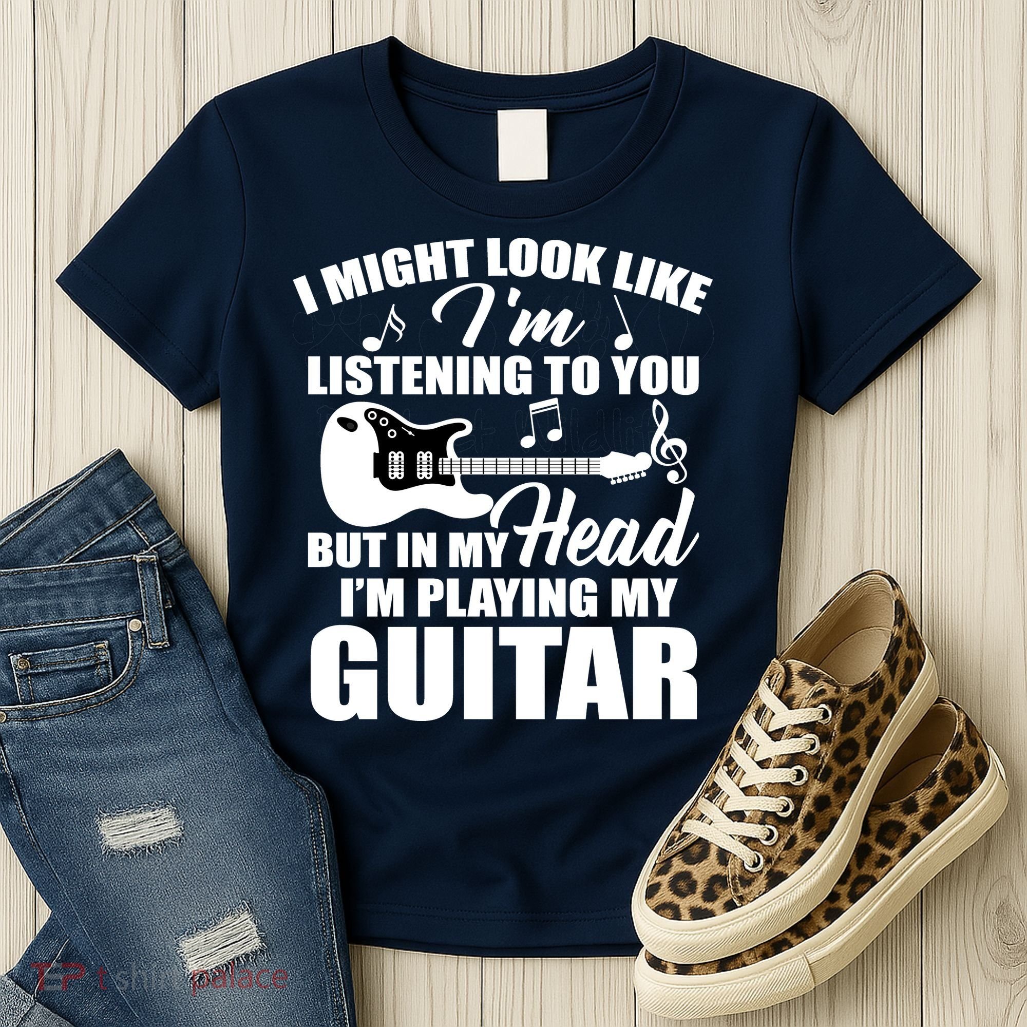 I'm Not Listing I'm Playing My Guitar Women's T-Shirt