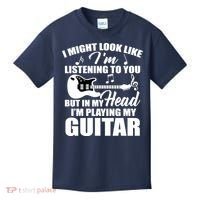 I'm Not Listing I'm Playing My Guitar Kids T-Shirt thumb 0