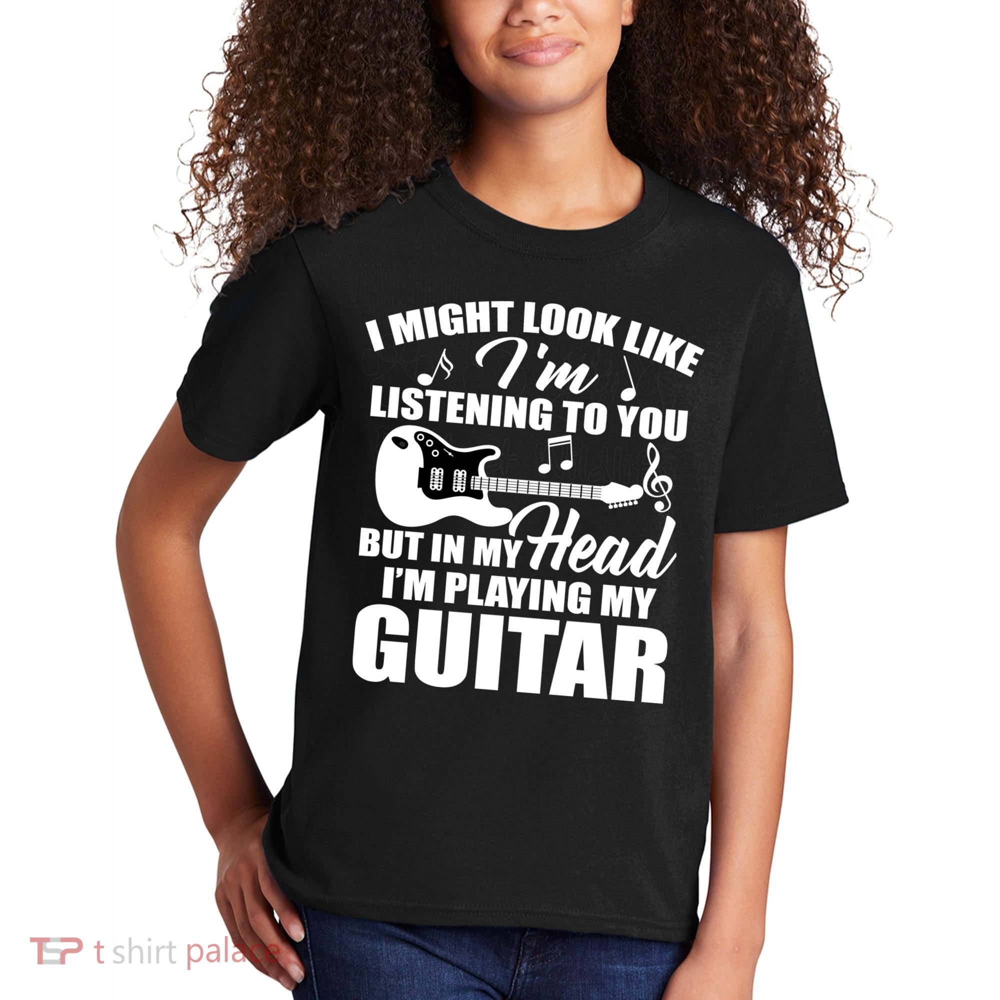 I'm Not Listing I'm Playing My Guitar Kids T-Shirt