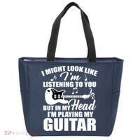 I'm Not Listing I'm Playing My Guitar Tote Bag thumb 0