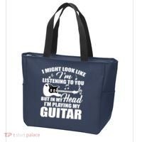 I'm Not Listing I'm Playing My Guitar Tote Bag thumb 3
