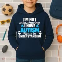 I'm Not Misbehaving I Have Autism Kids Hoodie thumb 2