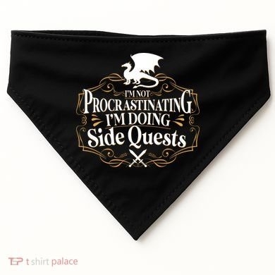 I'm Not Procrastinating I'm Doing Side Quest RPG USA-Made Doggie Bandana