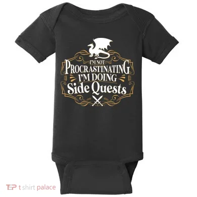 I'm Not Procrastinating I'm Doing Side Quest RPG Baby Bodysuit