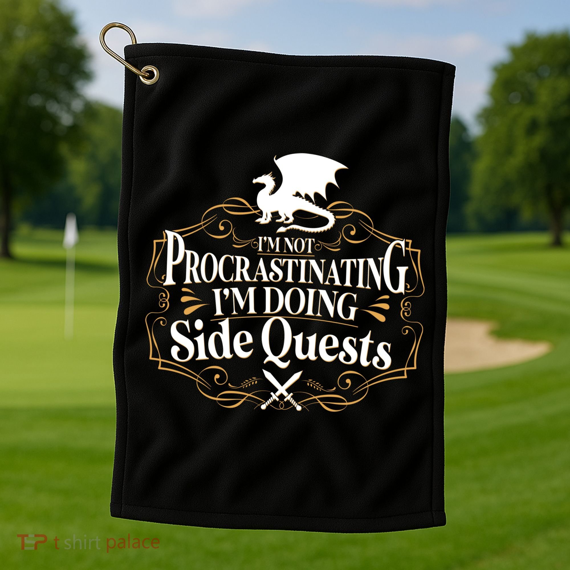 I'm Not Procrastinating I'm Doing Side Quest RPG Golf Towel
