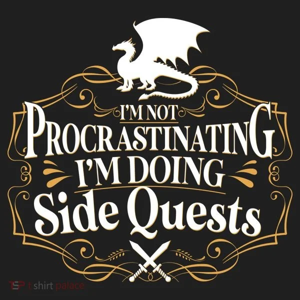 I'm Not Procrastinating I'm Doing Side Quest RPG Golf Towel