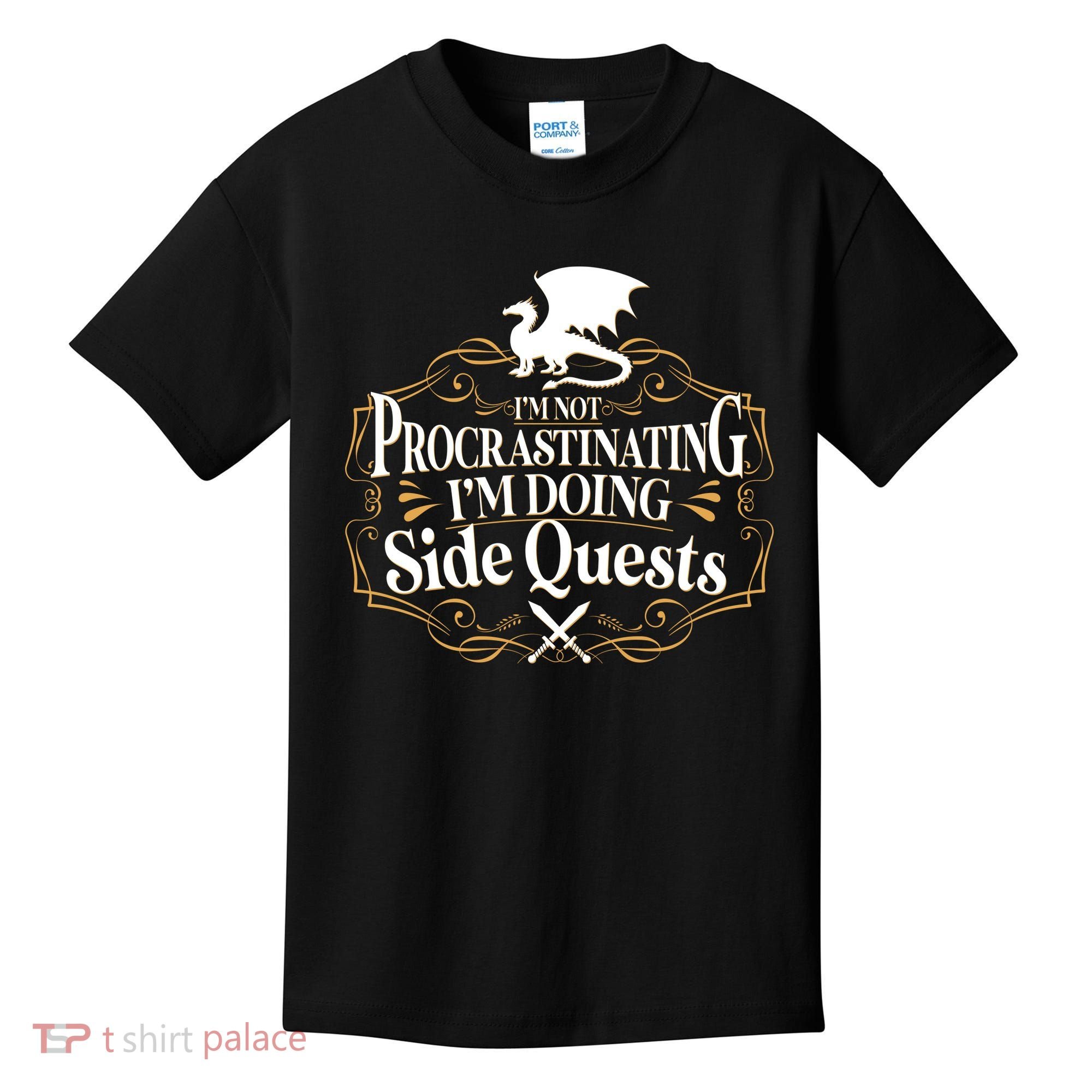 I'm Not Procrastinating I'm Doing Side Quest RPG Kids T-Shirt