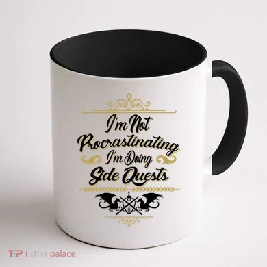 I'm Not Procrastinating I'm Doing Side Quests Coffee Mug back