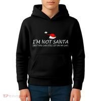 I'm Not Santa, But You Can Sit On My Lap Kids Hoodie thumb 4