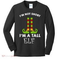I'm Not Short I'm A Tall Elf Kids Long Sleeve Shirt thumb 0