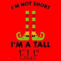 I'm Not Short I'm A Tall Elf Santa Hat thumb 1