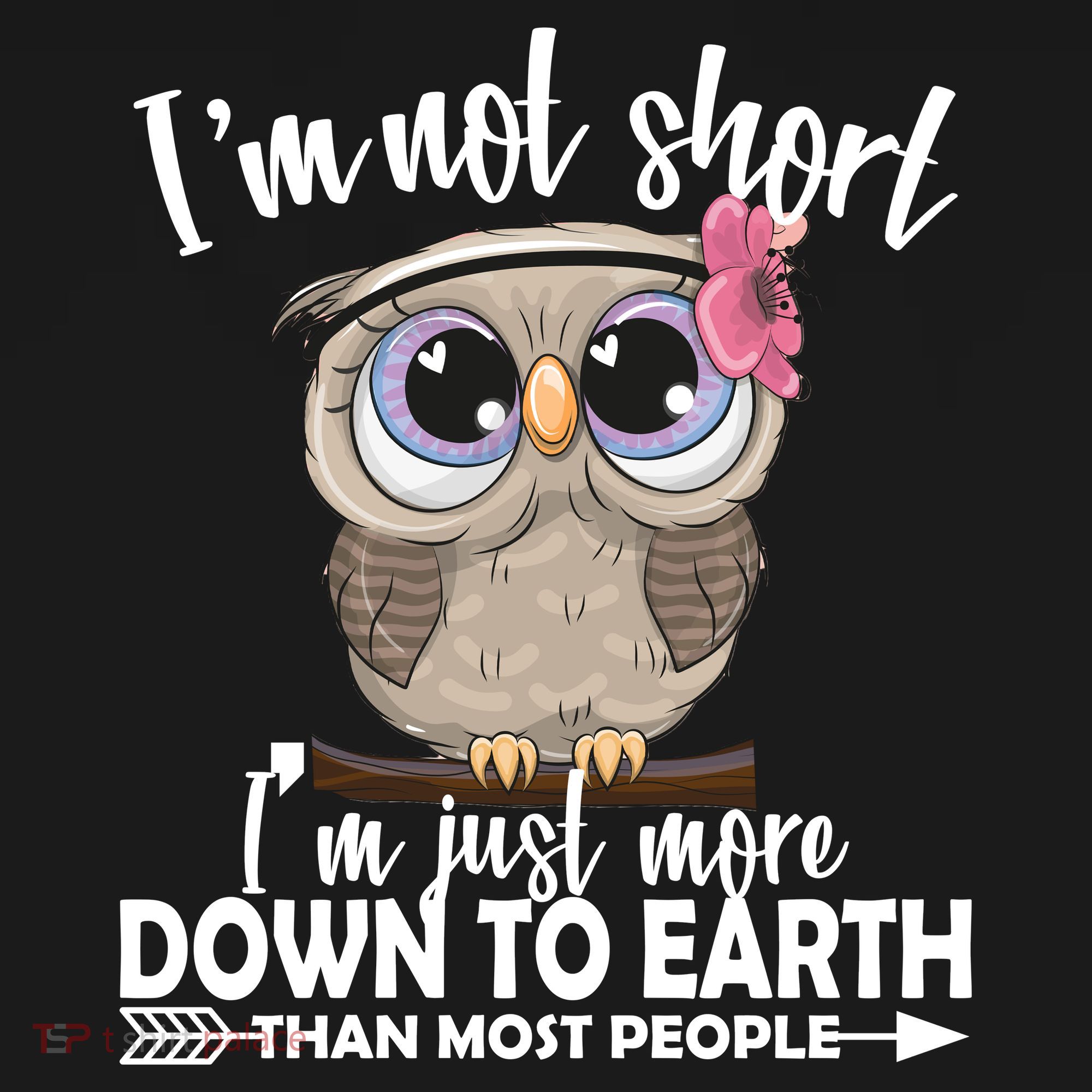 I'm Not Short I'm Just More Down To Earth Owl Bucket Hat