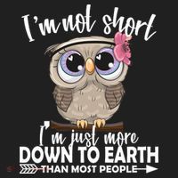 I'm Not Short I'm Just More Down To Earth Owl Beanie thumb 2