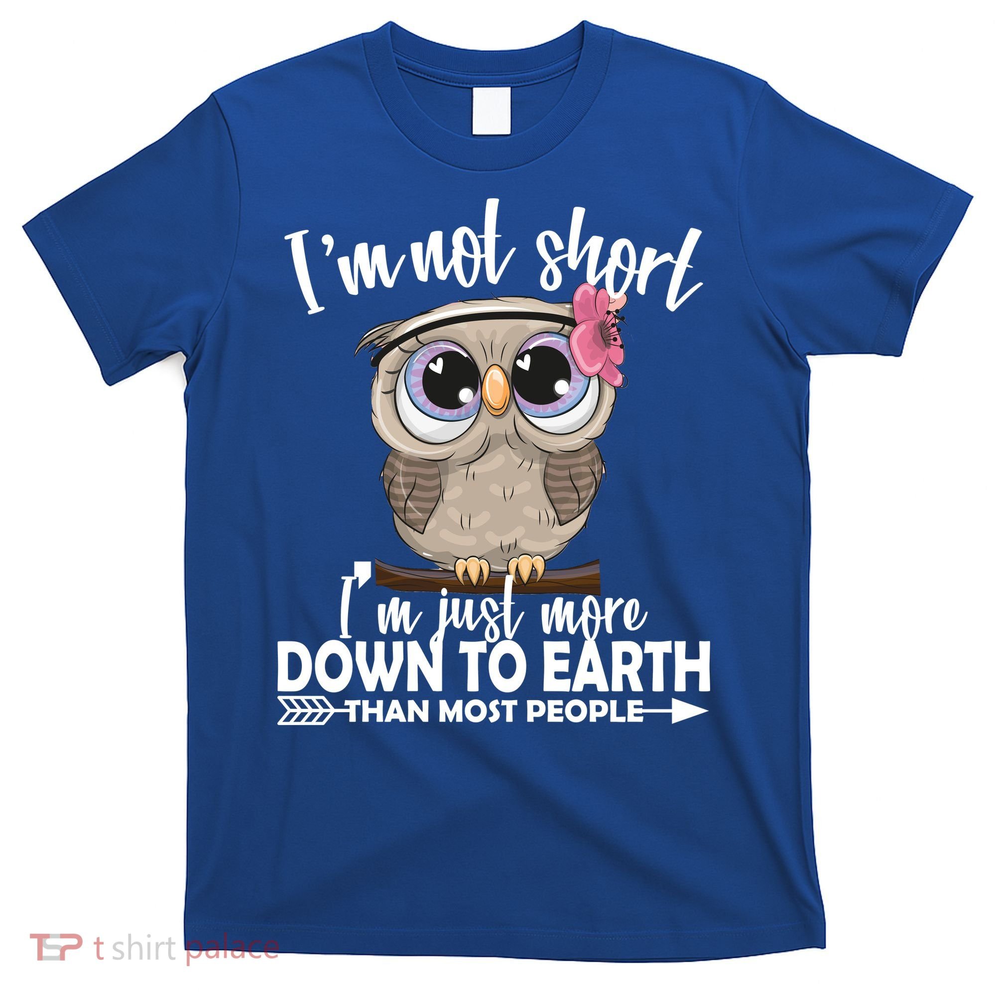 I'm Not Short I'm Just More Down To Earth Owl T-Shirt