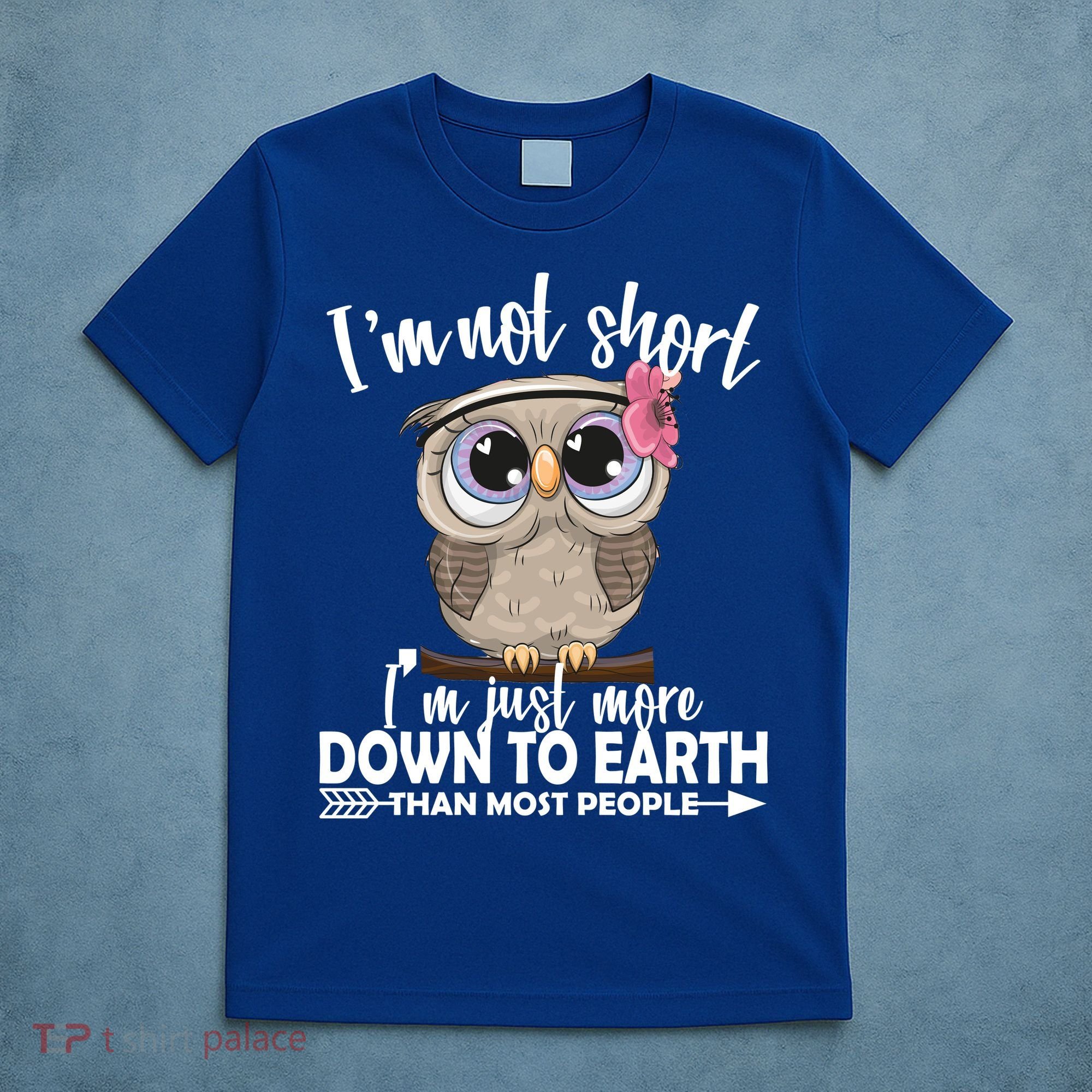 I'm Not Short I'm Just More Down To Earth Owl T-Shirt