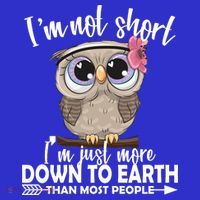 I'm Not Short I'm Just More Down To Earth Owl Women's Tank Top thumb 5