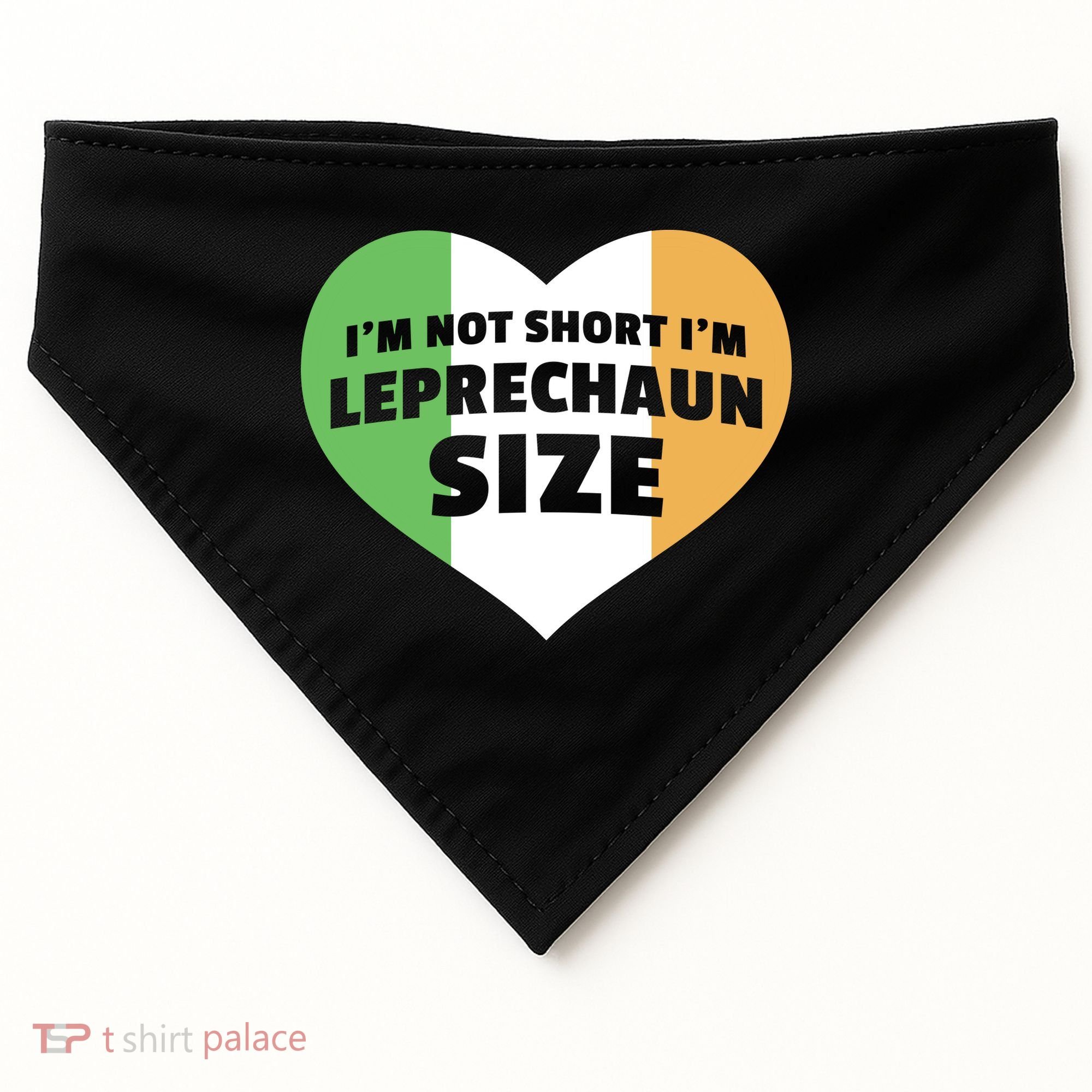 I'm Not Short I'm Leprechaun Size USA-Made Doggie Bandana