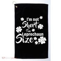 I'm Not Short I'm Leprechaun Size Funny Irish Golf Towel thumb 0