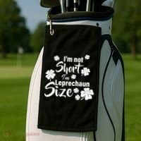 I'm Not Short I'm Leprechaun Size Funny Irish Golf Towel thumb 2