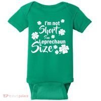 I'm Not Short I'm Leprechaun Size Funny Irish Baby Bodysuit thumb 0