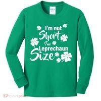 I'm Not Short I'm Leprechaun Size Funny Irish Kids Long Sleeve Shirt thumb 0