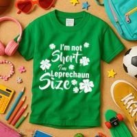 I'm Not Short I'm Leprechaun Size Funny Irish Kids T-Shirt thumb 3