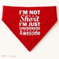 I'm Not Short Just Concentrated Awesome USA-Made Doggie Bandana thumb 0