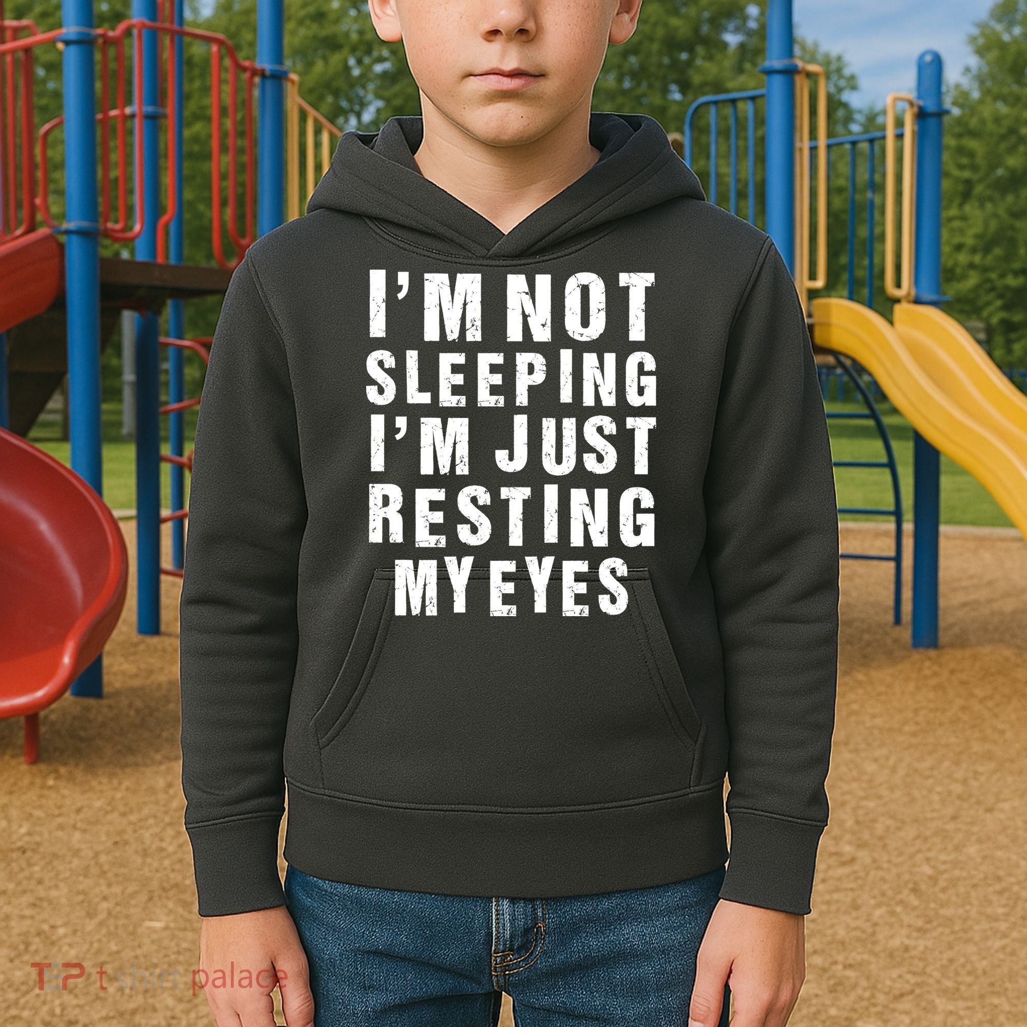 I'm Not Sleeping Just Resting My Eyes Kids Hoodie
