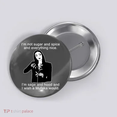 I'm Not Sugar And Spice Funny Meme Button