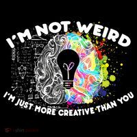 I'm Not Weird I'm Just More Creative Than You Stripe Pom Pom Beanie thumb 2