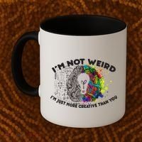 I'm Not Weird I'm Just More Creative Than You Coffee Mug thumb 2
