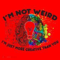 I'm Not Weird I'm Just More Creative Than You Santa Hat thumb 1