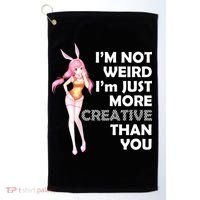 I'm Not Weird I'm Just More Creative Than You Anime Girl Golf Towel thumb 0