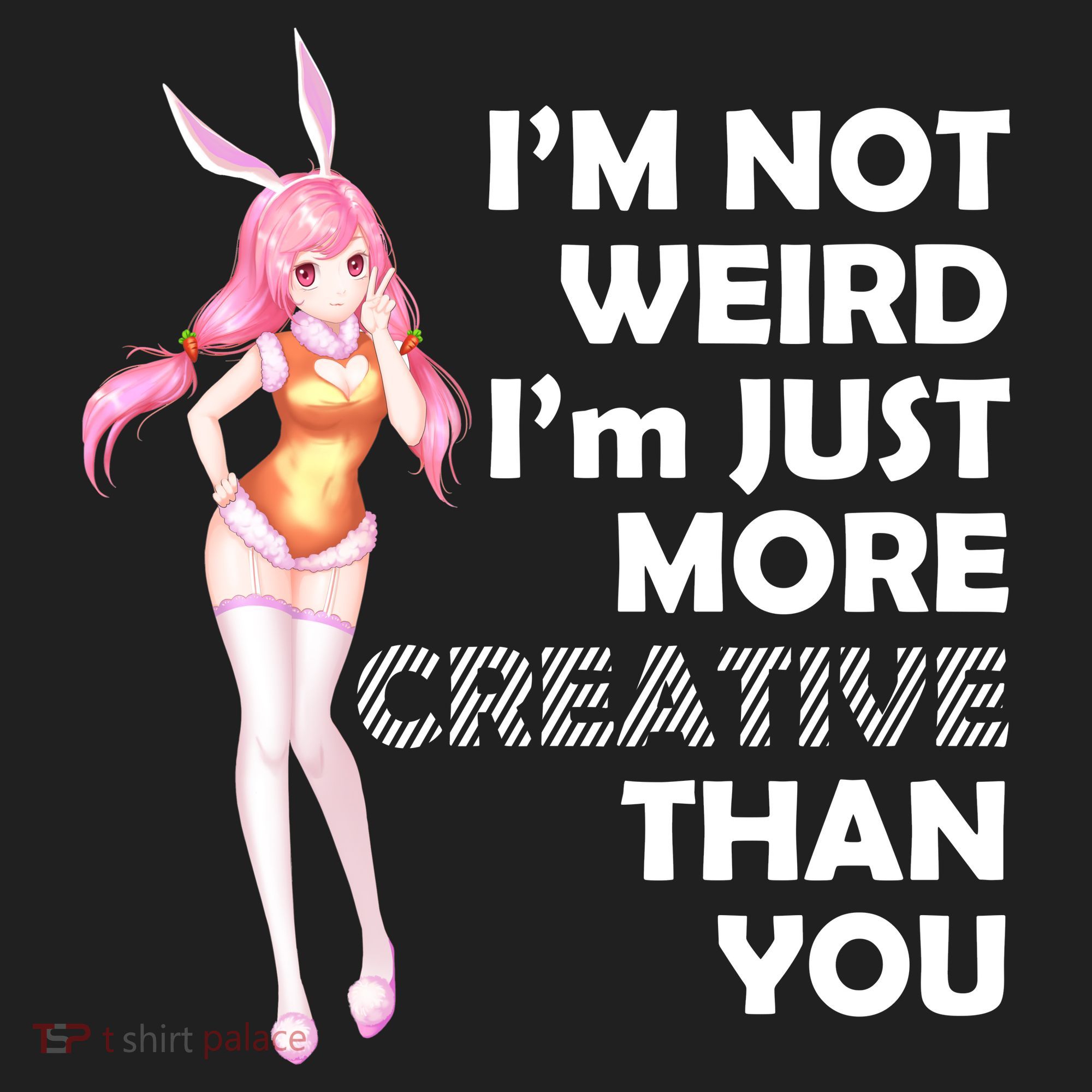 I'm Not Weird I'm Just More Creative Than You Anime Girl Golf Towel