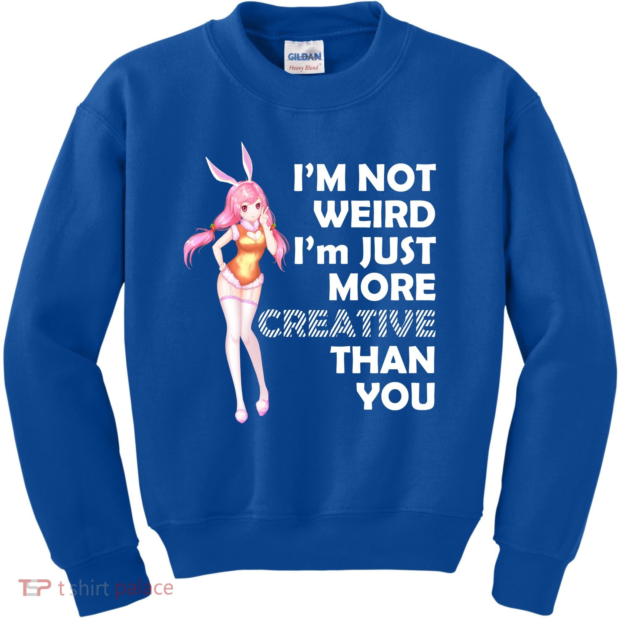 I'm Not Weird I'm Just More Creative Than You Anime Girl Kids Sweatshirt