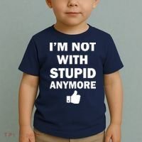 I'm Not With Stupid Anymore Toddler T-Shirt thumb 2