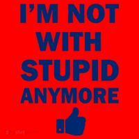 I'm Not With Stupid Anymore Santa Hat thumb 1