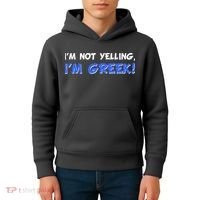I'm Not Yelling, I'm Greek! Kids Hoodie thumb 4