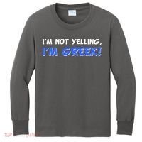 I'm Not Yelling, I'm Greek! Kids Long Sleeve Shirt thumb 0