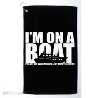 I'm On A Boat Funny Cruise Vacation Golf Towel thumb 0