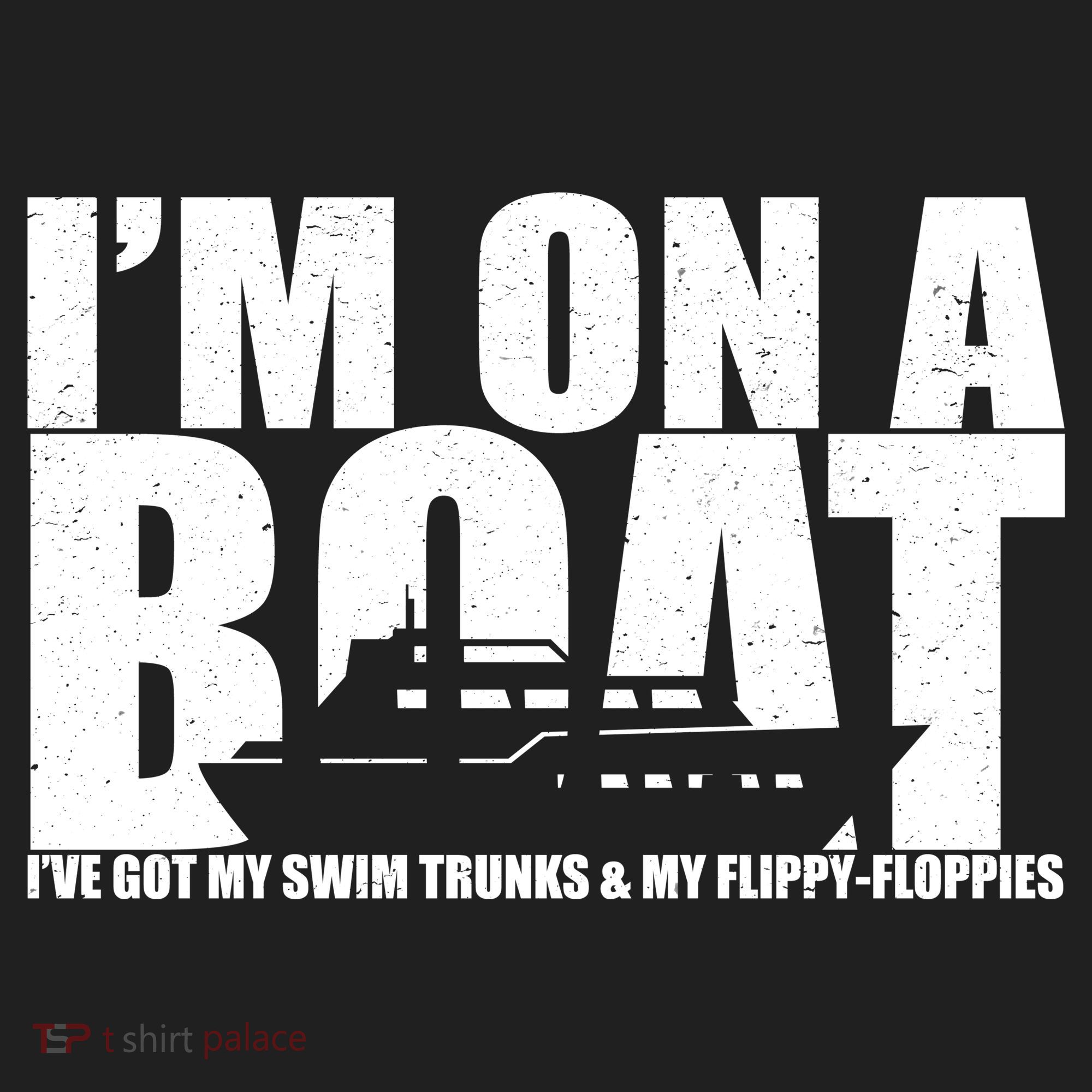 I'm On A Boat Funny Cruise Vacation Golf Towel
