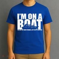 I'm On A Boat Funny Cruise Vacation T-Shirt thumb 3