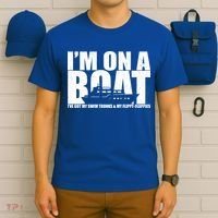 I'm On A Boat Funny Cruise Vacation T-Shirt thumb 6