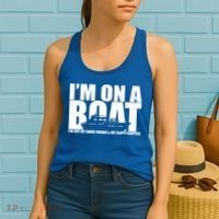 I'm On A Boat Funny Cruise Vacation Women's Tank Top thumb 2
