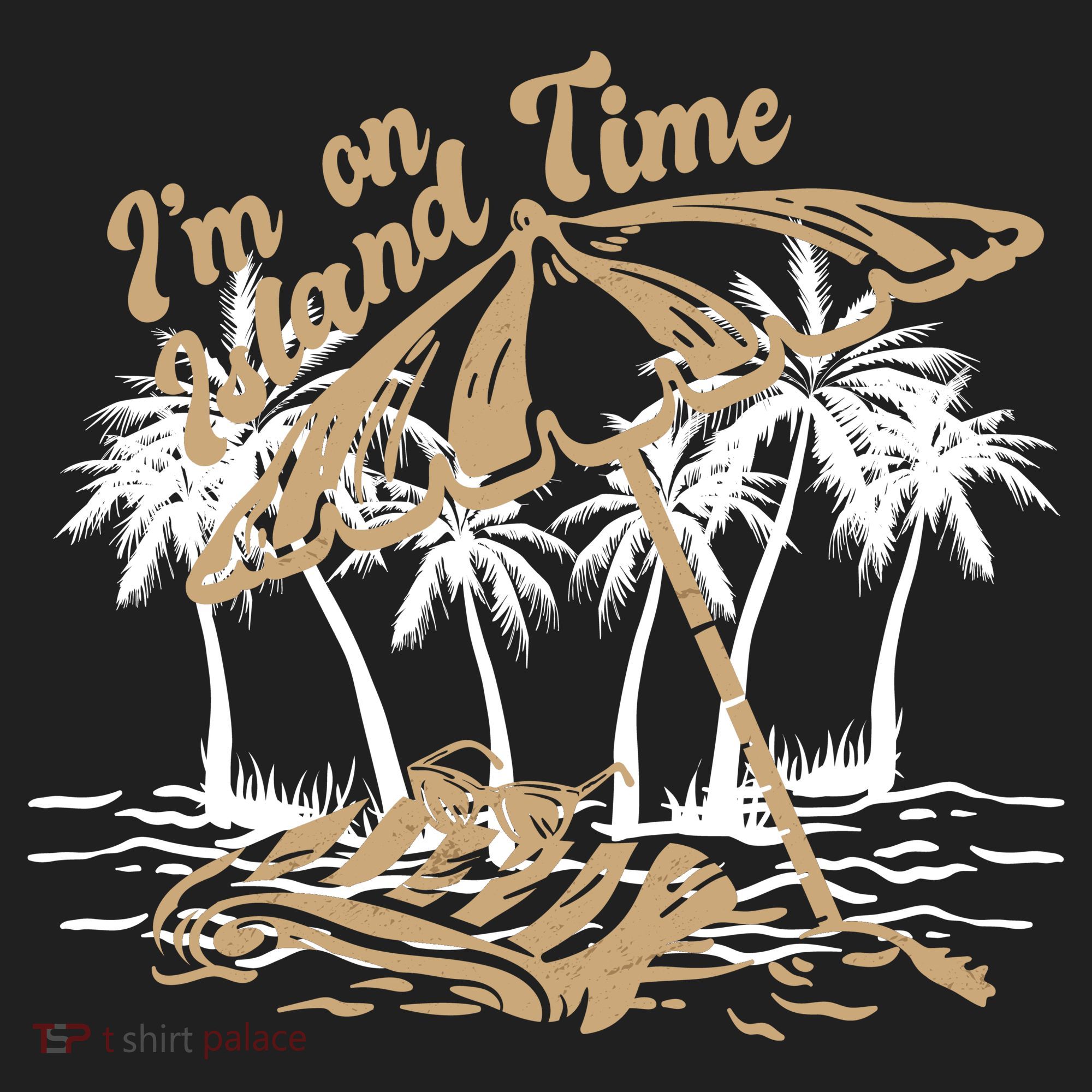 I'm On Island Time Golf Towel
