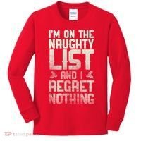 I'm On the Naughty List and I Regret Nothing  Kids Long Sleeve Shirt thumb 0